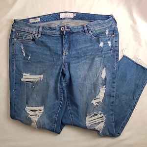 EUC Torrid 18R Boyfriend 'Destroyed' Jeans